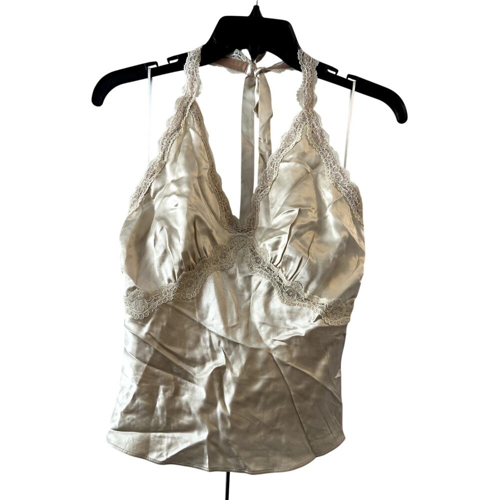 Reformation Monica Silk Top in the shade Almond Size XS